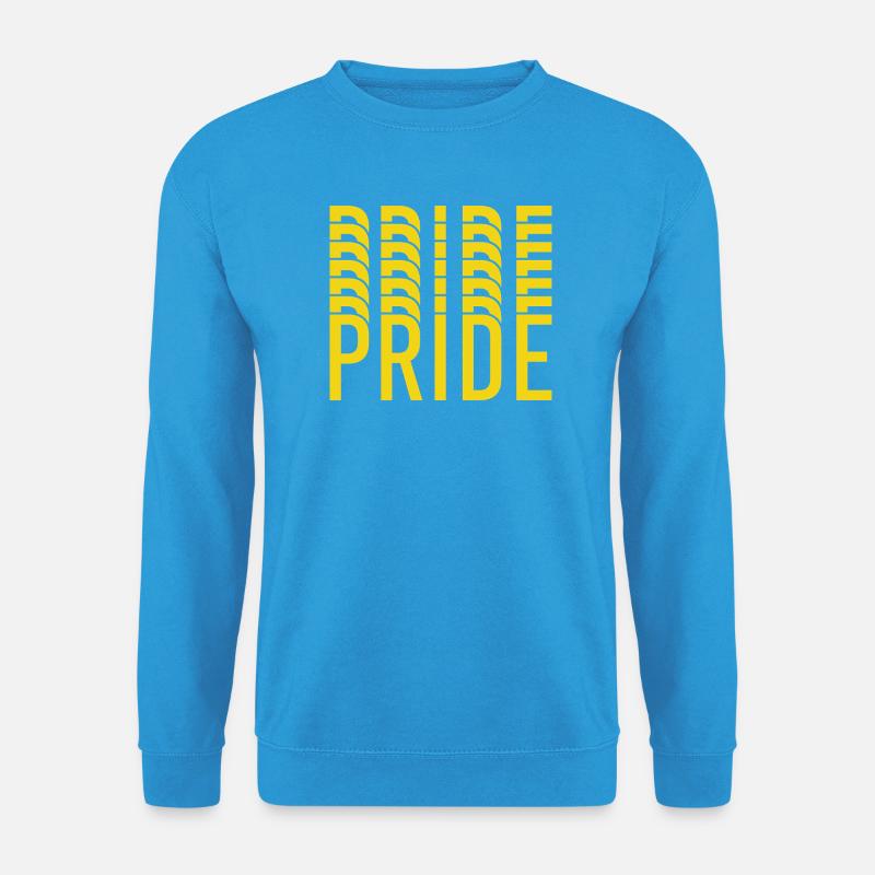 Pride Yellow Text Pattern - Unisex Sweatshirt - sea blue