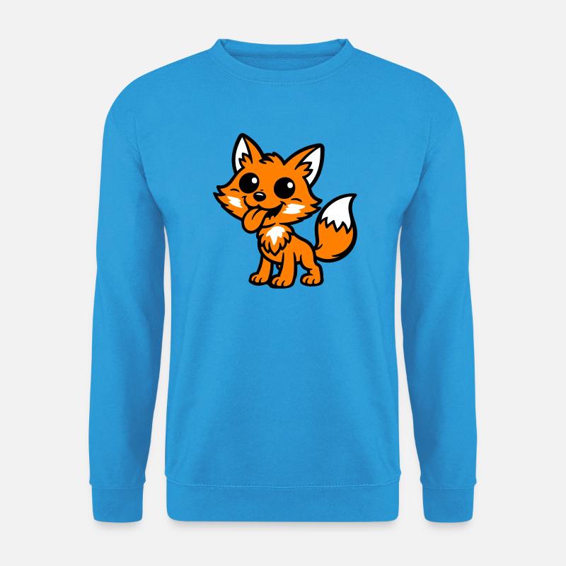 Fuchs Comic - Unisex Pullover - Meeresblau