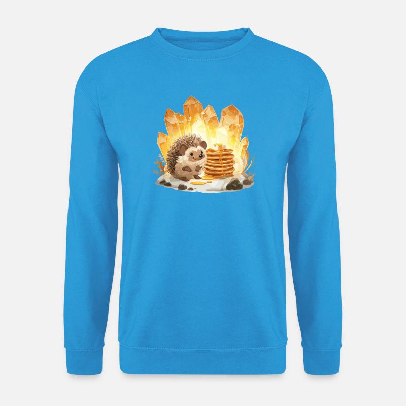 Igel & Pancake Kristalle - Unisex Pullover - Meeresblau