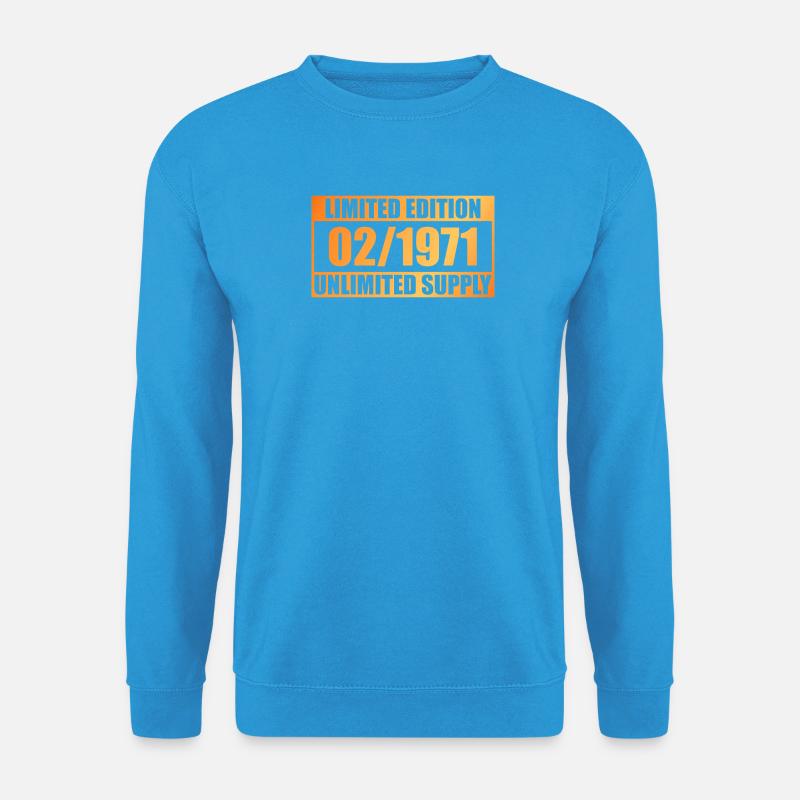 55. Geburtstag Limited Edition - ꝏ Supply 02/1971 - Unisex Pullover - Meeresblau