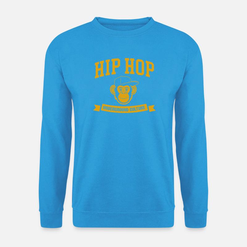 Untergrund-Hip-Hop-Affe - Unisex Pullover - Meeresblau