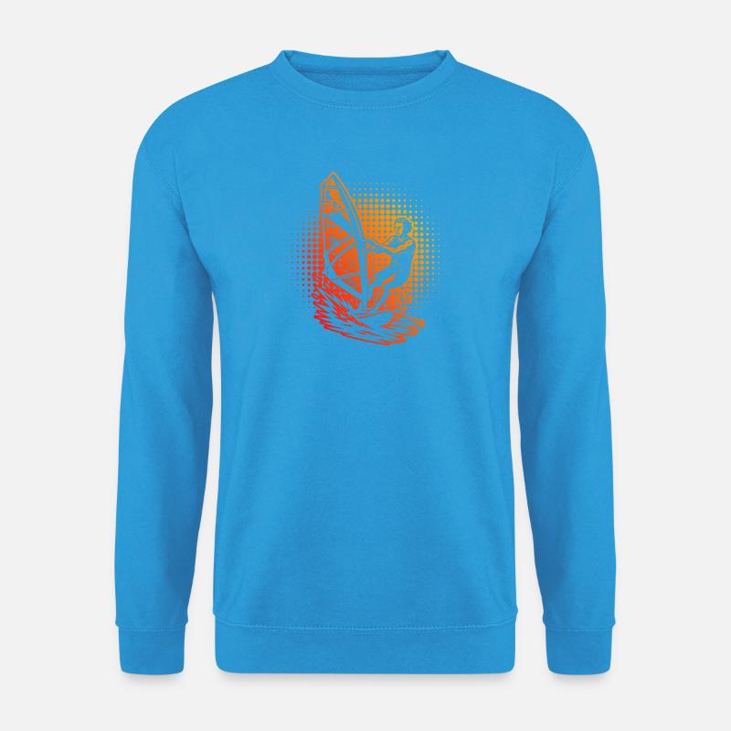 Kompaktes Windsurfing Design für Windsurf - Unisex Pullover - Meeresblau