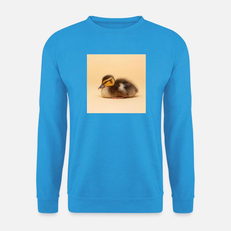 Goldenes Küken auf cremefarbenem Hintergrund - Unisex Pullover - Meeresblau