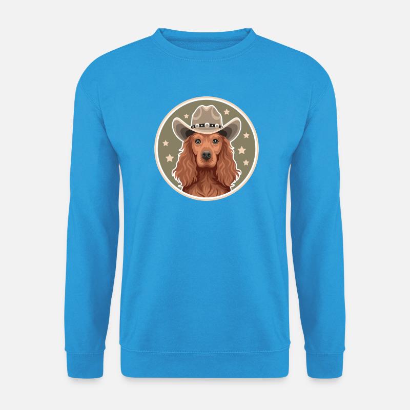 Cocker Spaniel Cowboy - Unisex Pullover - Meeresblau