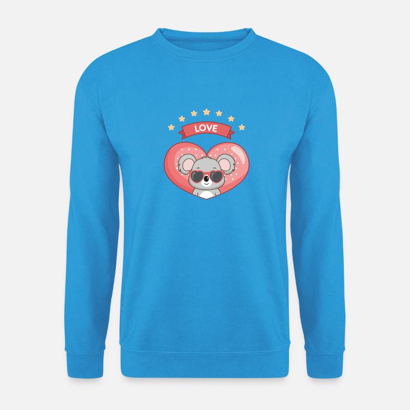 Koalaherz-Liebesbrille - Unisex Pullover - Meeresblau