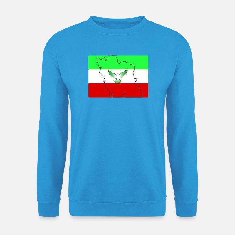 Iran Flagge  - Unisex Pullover - Meeresblau