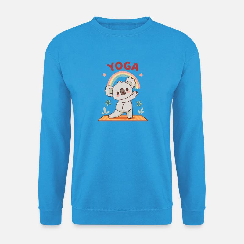 Koala Yoga Regenbogen - Unisex Pullover - Meeresblau