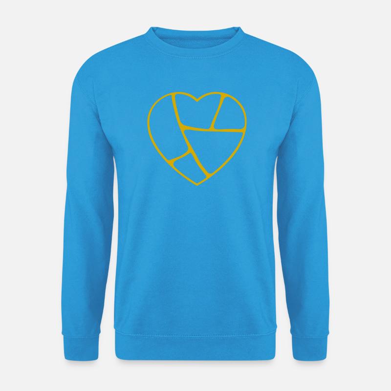 Kintsugi-Herz (hohl) - Unisex Pullover - Meeresblau