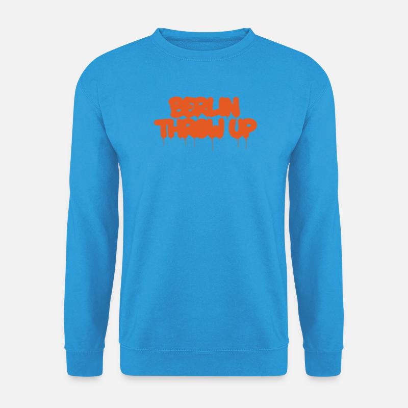 Orangene Graffiti Berlin - Unisex Pullover - Meeresblau