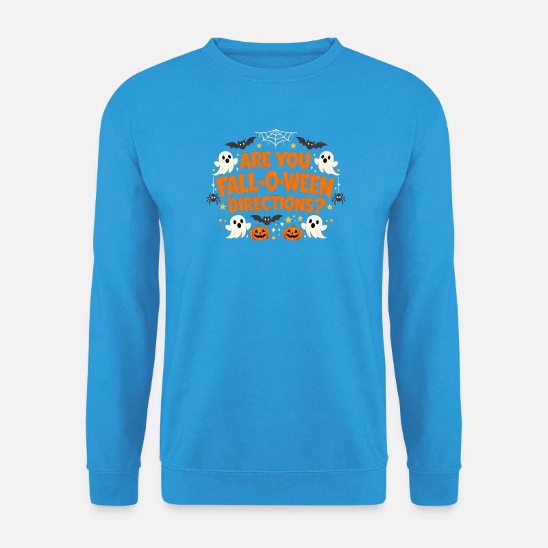 Bist du ein Herbst-O-Ween-Anleitungslehrer? Hallow - Unisex Pullover - Meeresblau