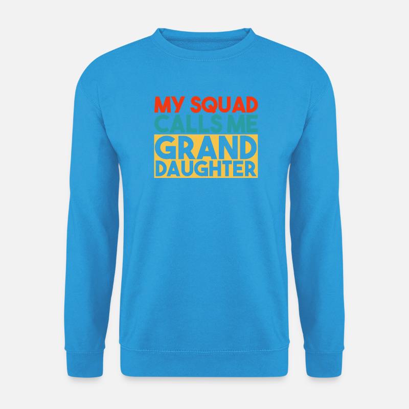 Mein Team nennt mich Enkelin Retro Typografie - Unisex Pullover - Meeresblau
