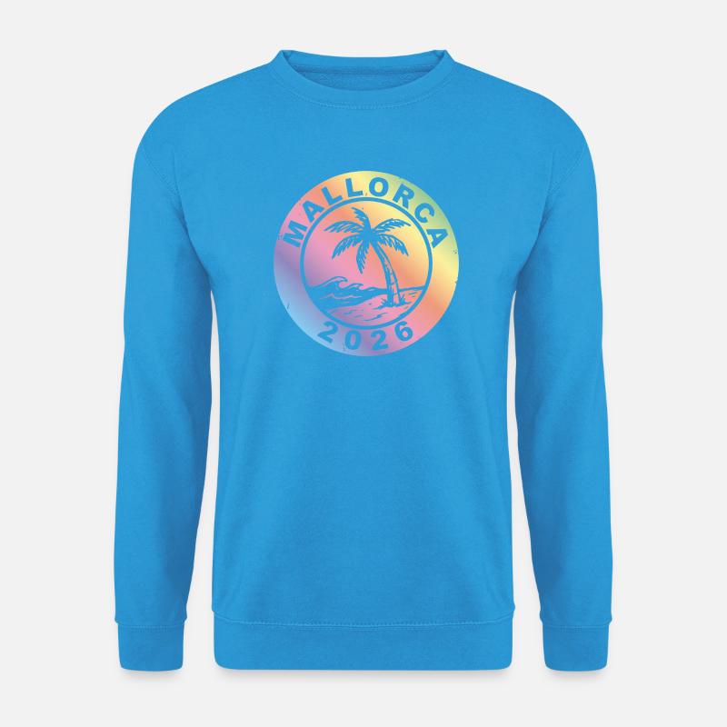Mallorca 2026 Bunt - Unisex Pullover - Meeresblau