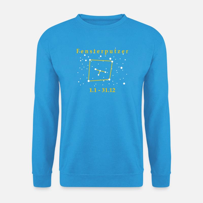 Fensterputzer Sternzeichen Gebäuderreiniger   - Unisex Pullover - Meeresblau