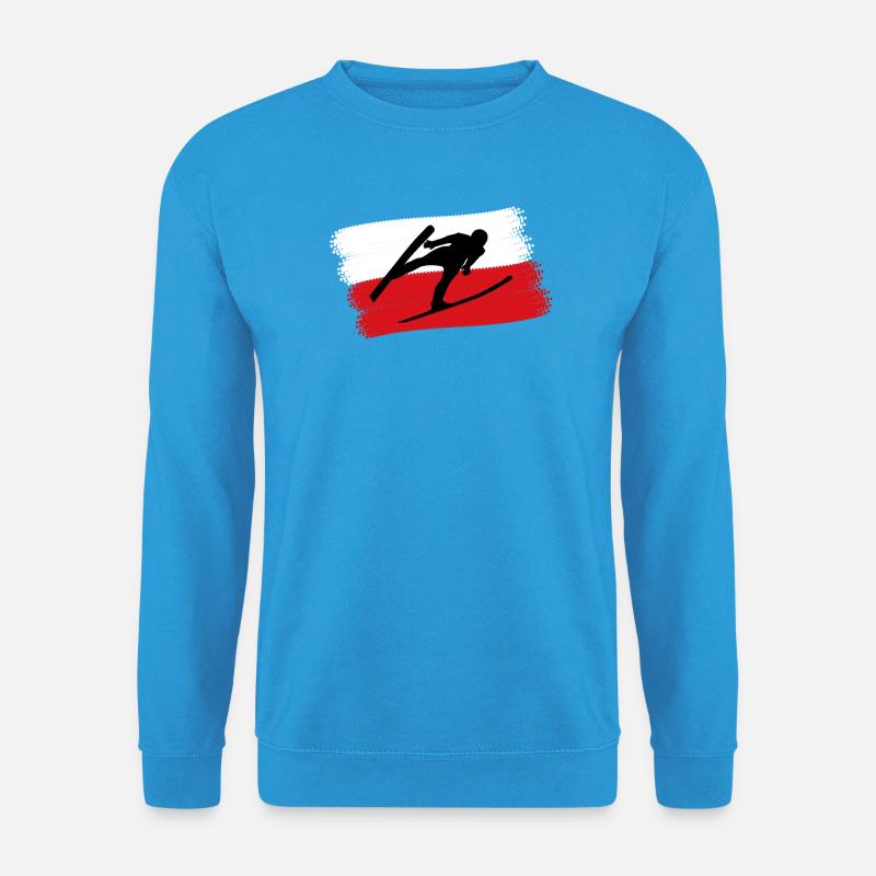 Skispringer Polen - Unisex Pullover - Meeresblau