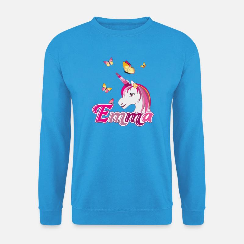 Emma, Mädchenname, Lieblingsname - Unisex Pullover - Meeresblau