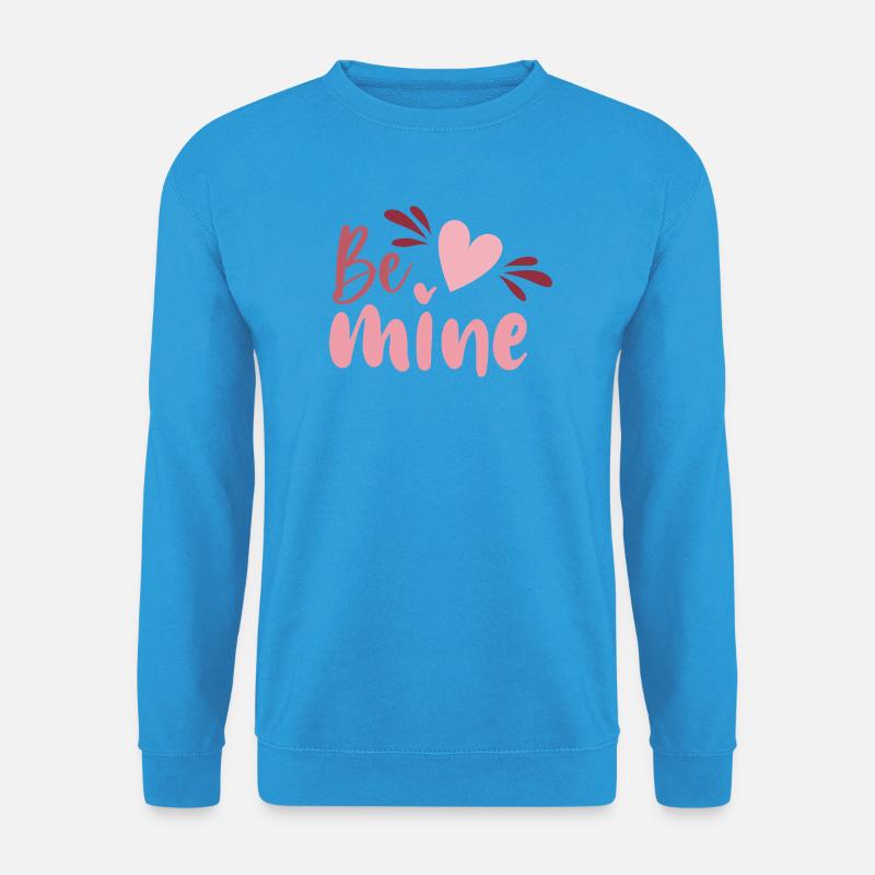 Be Mine Heart Skript - Unisex Pullover - Meeresblau