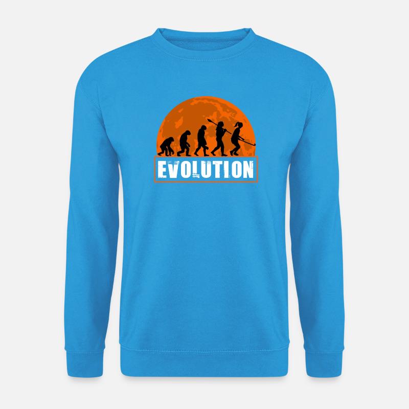 Field Hockey Evolution Silhouette Sunset - Unisex Sweatshirt - sea blue