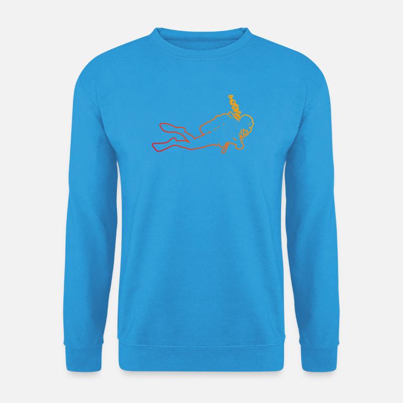 Lustiges tauchen Motiv - Unisex Pullover - Meeresblau