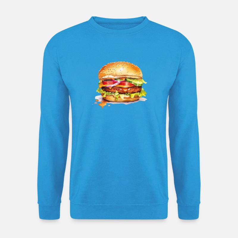 Burger - Unisex Pullover - Meeresblau