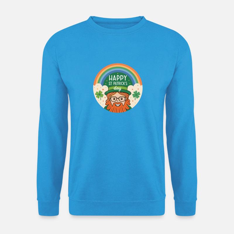 St. Patrick's Regenbogen-Kobold - Unisex Pullover - Meeresblau