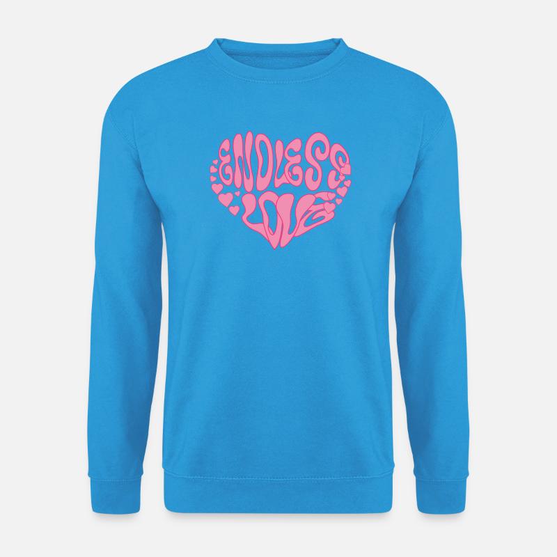Endless Love – Herz - Unisex Pullover - Meeresblau