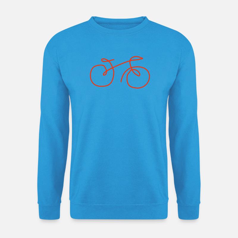 Fahrrad Hand gezeichnet - Unisex Pullover - Meeresblau