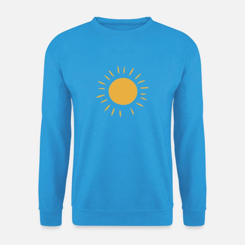Warme minimalistische Sonne - Unisex Pullover - Meeresblau