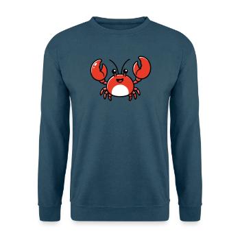 AI Human Fan Club - Unisex Pullover - Meeresblau - Vorne - Alina (178cm) & Michal (187cm)