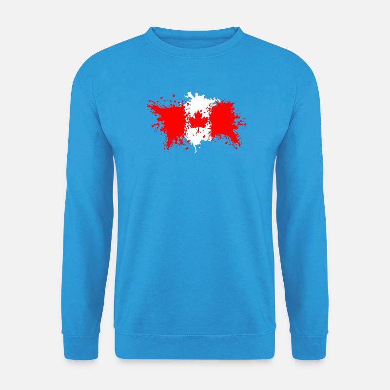 Kanada Flagge Farbsplash - Unisex Pullover - Meeresblau