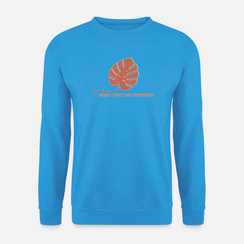 Monstera Glow Glücksblatt - Unisex Pullover - Meeresblau