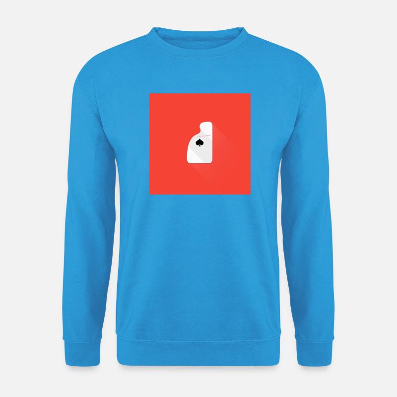 Play your hand – Minimal Karten Design - Unisex Pullover - Meeresblau