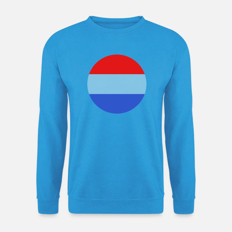 Runde Luxemburger Flagge - Unisex Pullover - Meeresblau