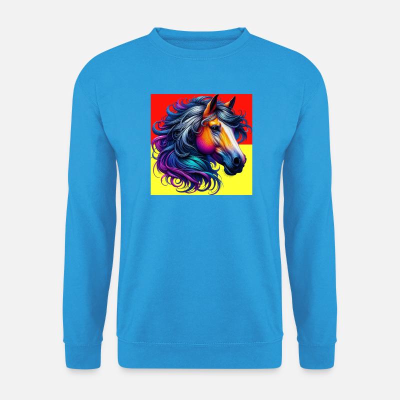 Pferd - Unisex Pullover - Meeresblau