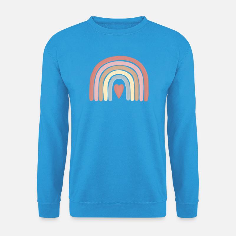 Pastellherz Regenbogenkunst - Unisex Pullover - Meeresblau