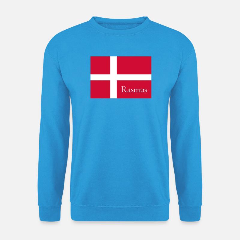 Rasmus auf dänischer Flagge - Unisex Pullover - Meeresblau