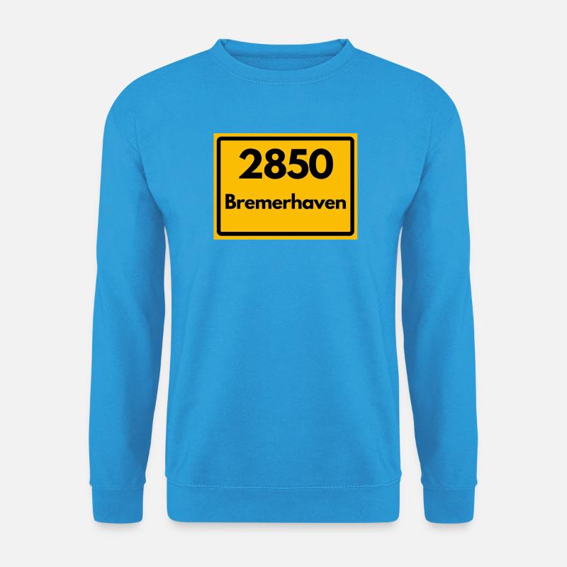 OLD POSTCODE POSTCODE RETRO 2850 BREMERHAVEN - Unisex Sweatshirt - sea blue