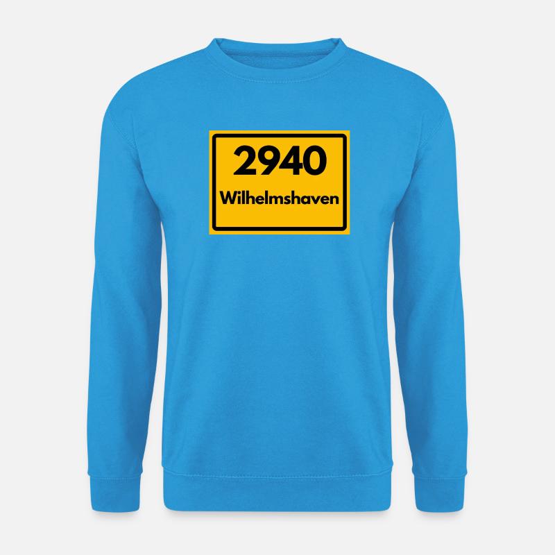 OLD POSTCODE POSTCODE RETRO 2940 WILHELMSHAVEN - Unisex Sweatshirt - sea blue