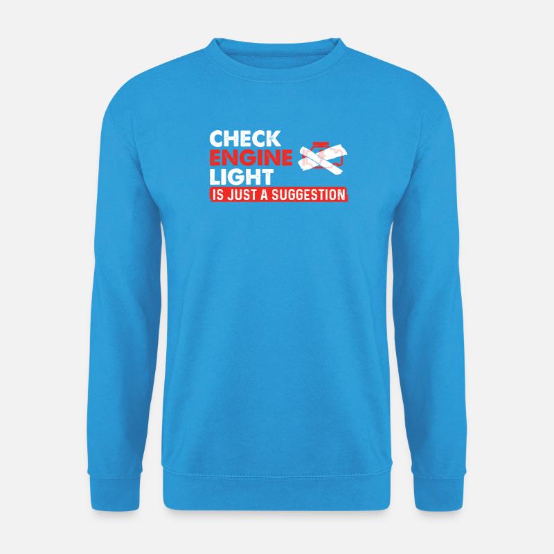 Check Engine Light Suggestion Rennwagen - Unisex Pullover - Meeresblau