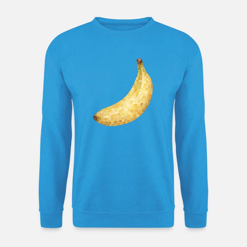 Mosaik Banane Goldgelb - Unisex Pullover - Meeresblau