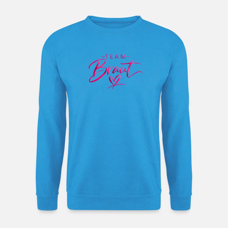 Team Brust Herzschrift - Unisex Pullover - Meeresblau