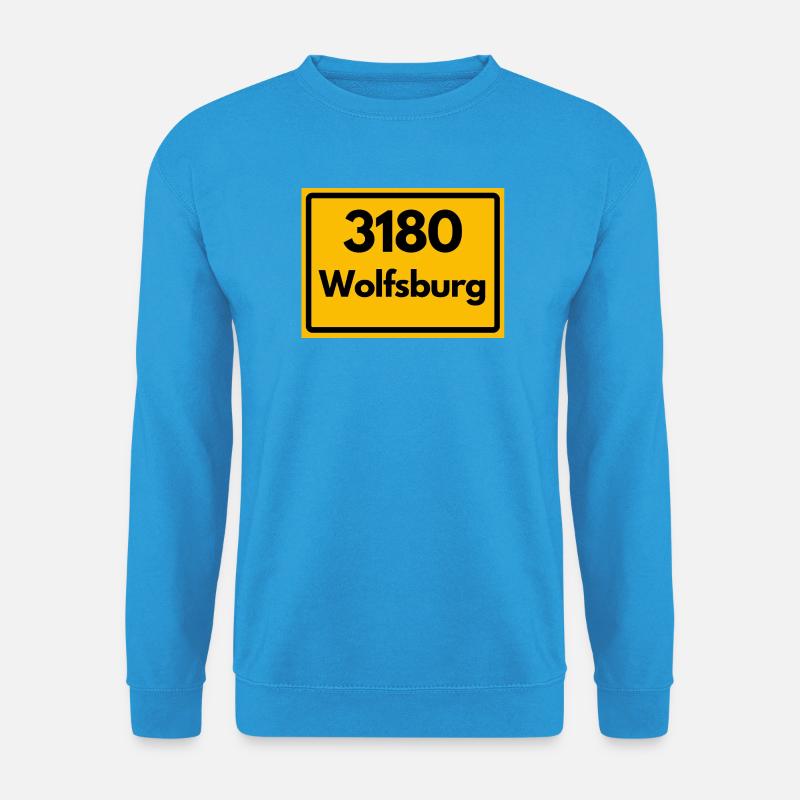 OLD POSTCODE POSTCODE RETRO 3180 WOLFSBURG - Unisex Sweatshirt - sea blue