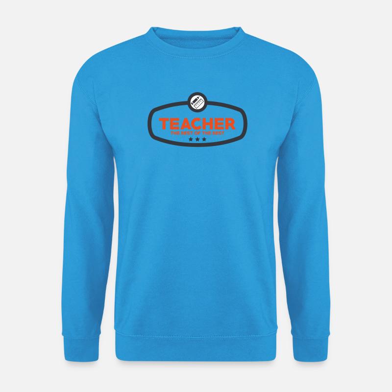 Der beste Lehrer: Ret-Schul-Abzeichendesign - Unisex Pullover - Meeresblau