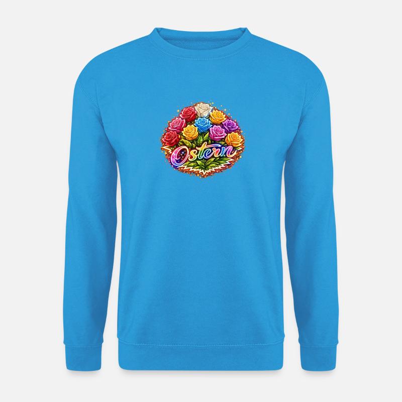 Ostern Neonrosen Blumenmix - Unisex Pullover - Meeresblau