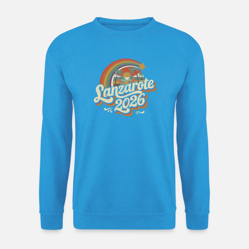 Lanzarote 2026 Strand Retro - Unisex Pullover - Meeresblau