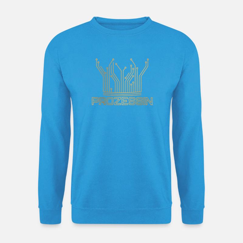 Prozessin - Prozessor trifft Prinzessin  - Unisex Pullover - Meeresblau