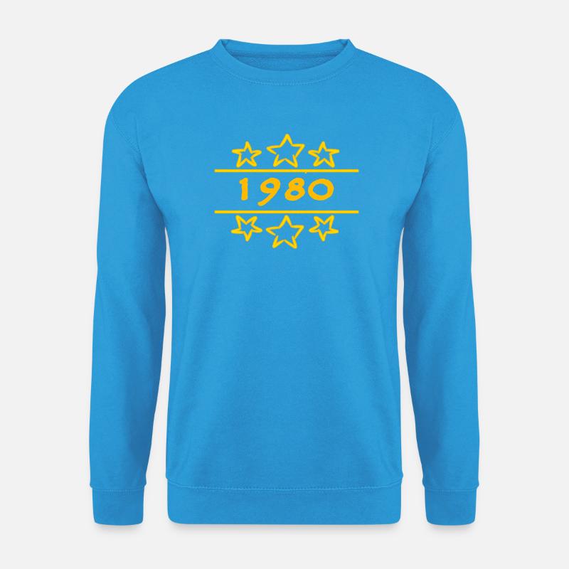 Jahr 1980 - Unisex Pullover - Meeresblau