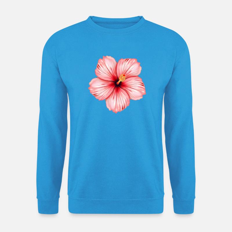 Hibiskus Blume - Unisex Pullover - Meeresblau