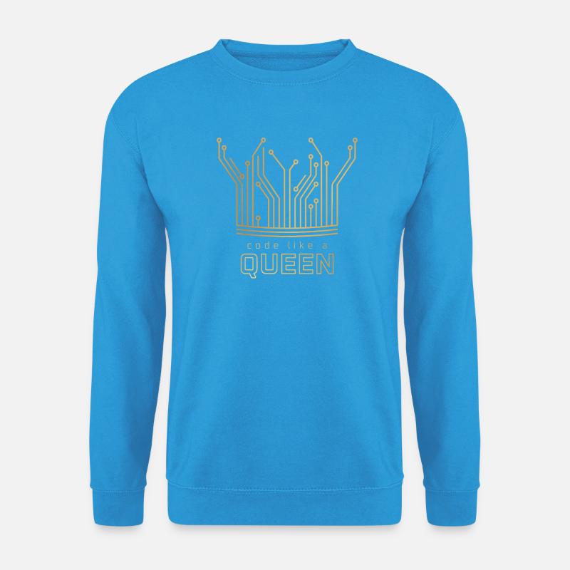 Code Like a Queen - Unisex Pullover - Meeresblau