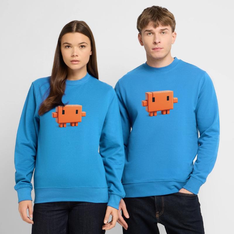 Claude Code Pixel 3D Mascot Cute Dev Sticker Unisex Sweatshirt