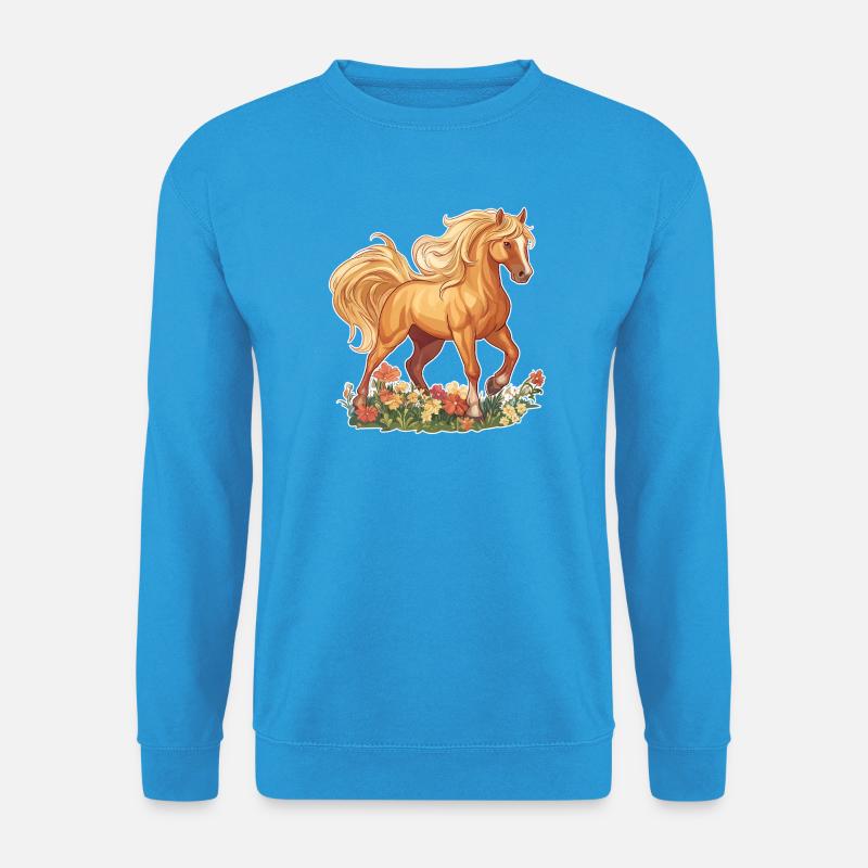 Pferd - Unisex Pullover - Meeresblau